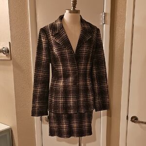 BCBG Suit Skirt Deep Plum Brown